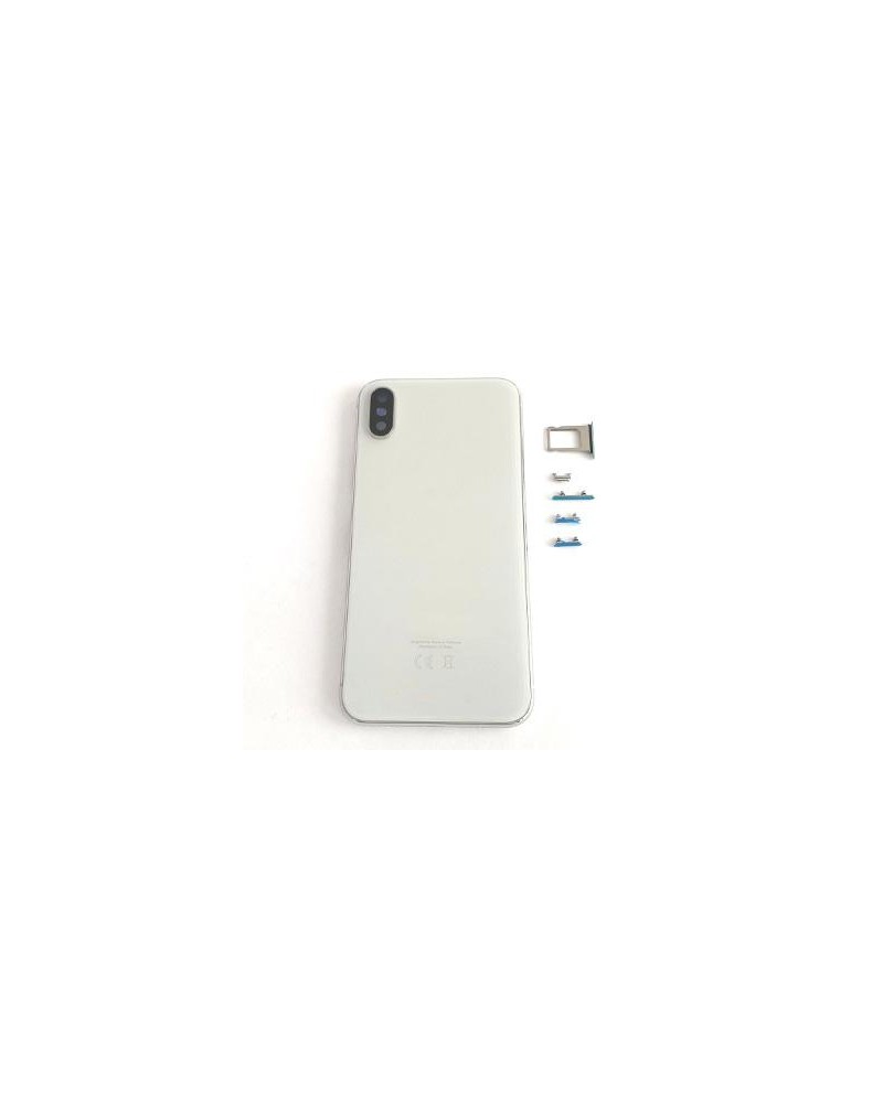 Central Chassis or Case with Cover for Iphone X - White