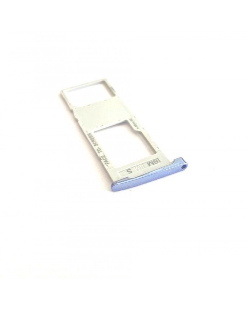 Bandeja o Soporte Single Sim para Motorola Moto G6 Plus - Azul Claro