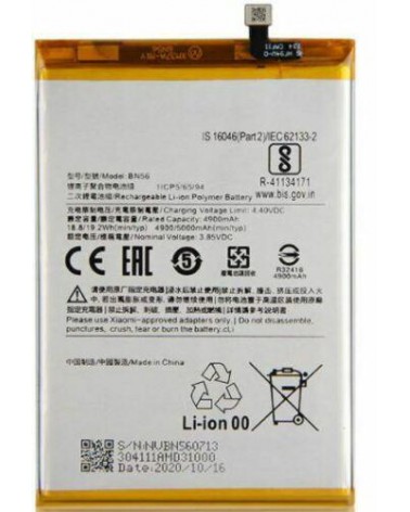 Bateria BN56 5000mAh para Xiaomi Redmi 9A Redmi 9C