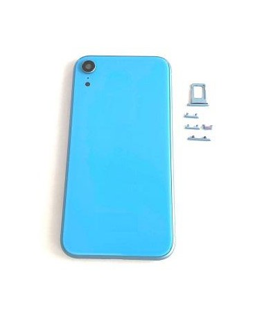 Centre Case or Chassis with Cover for Iphone XR - Blue