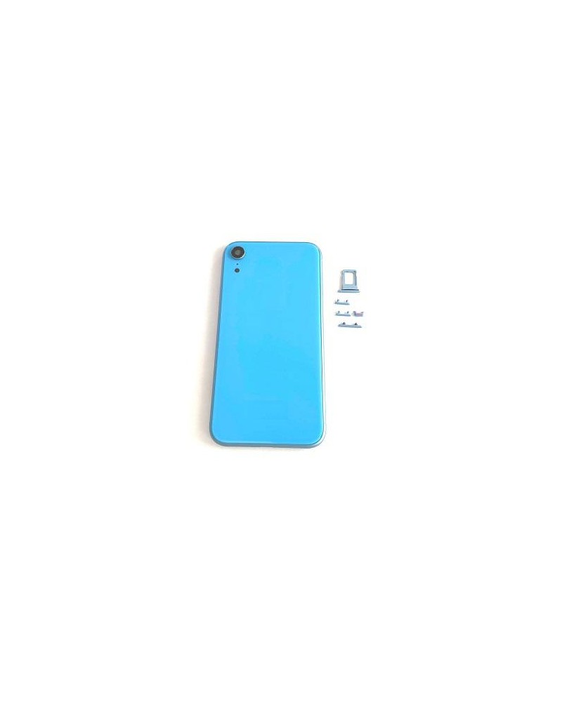 Centre Case or Chassis with Cover for Iphone XR - Blue