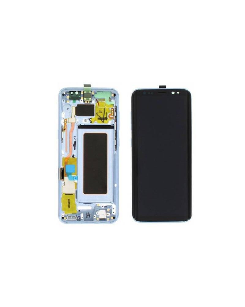 LCD e ecrã tátil com moldura azul para Samsung Galaxy S8 G950 Service Pack