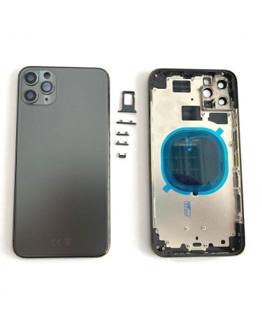 Chasis Central O Carcasa Con Tapa Para Iphone 11 Pro Max - Gris