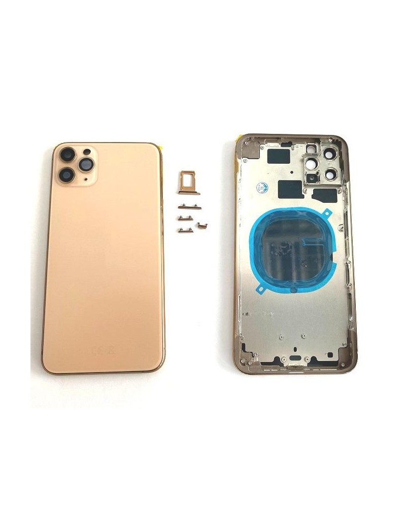 Chasis Central O Carcasa Con Tapa Para Iphone 11 Pro Max - Dorado