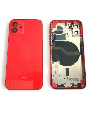 Chasis Central o Carcasa con Tapa para Iphone 12 - Rojo