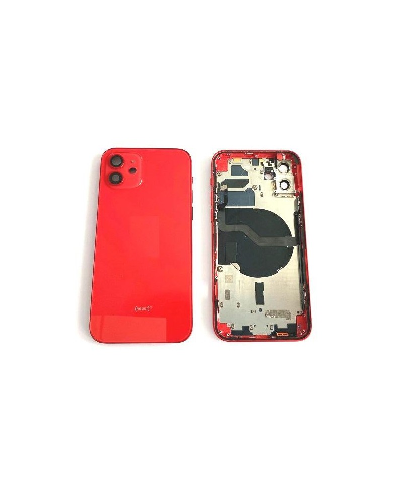 Chasis Central o Carcasa con Tapa para Iphone 12 - Rojo