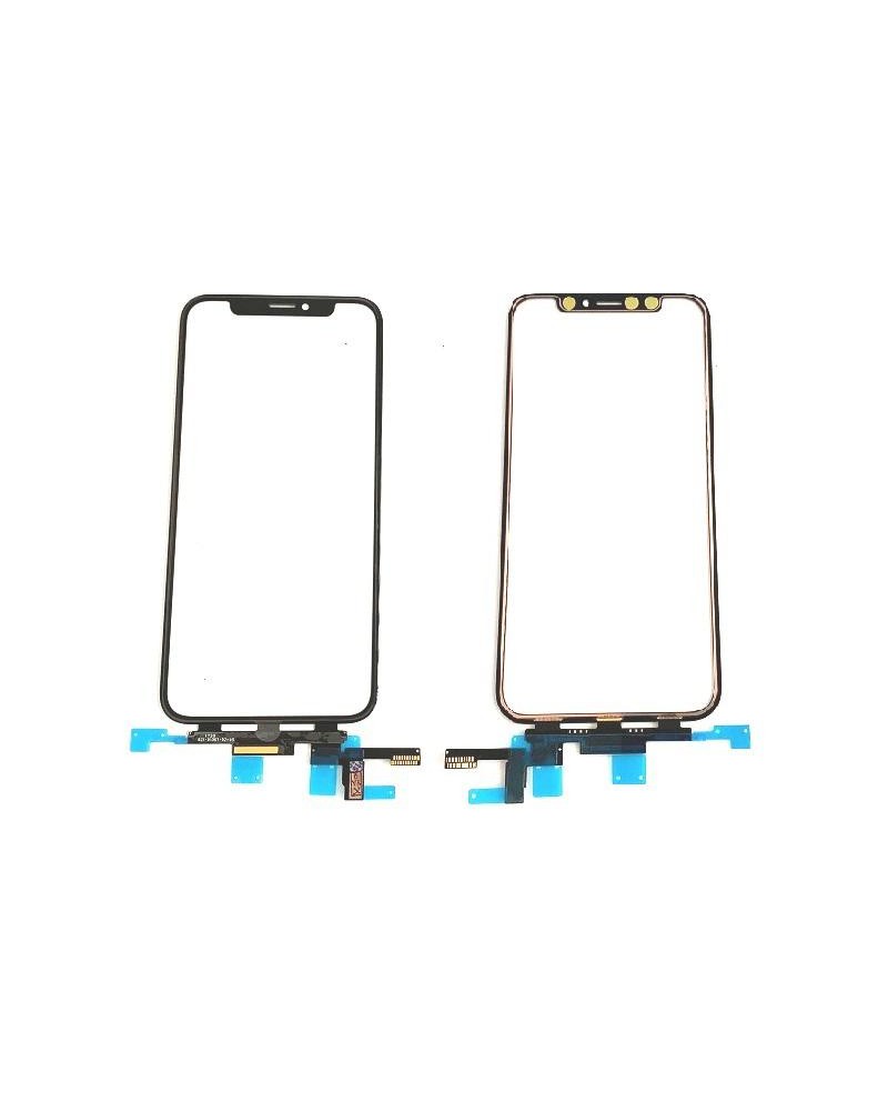 Cristal Negro   Tactil Digitalizador para Iphone X  Flex Corto 