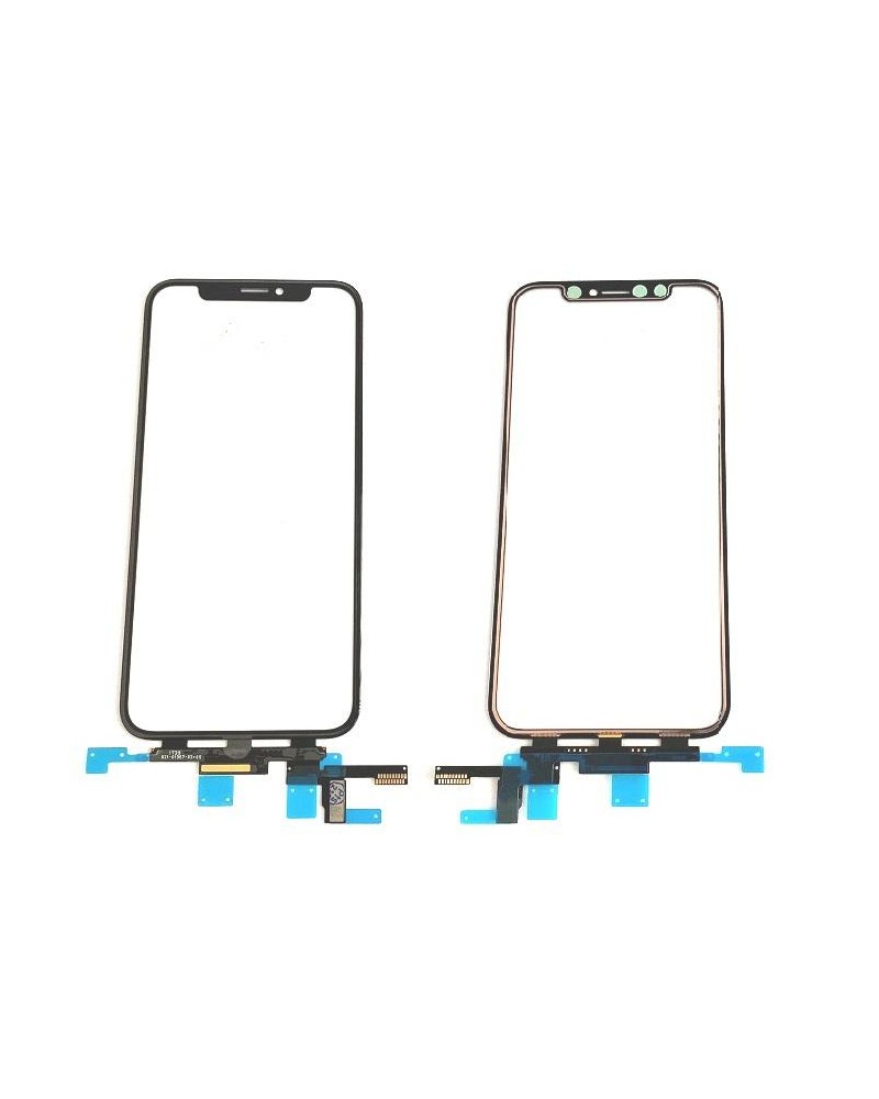 Cristal Negro   Tactil Digitalizador para Iphone X  Flex Corto 