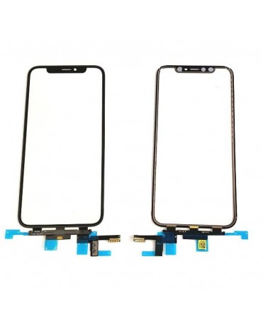 Cristal Negro   Tactil Digitalizador para Iphone XS  Flex Corto  