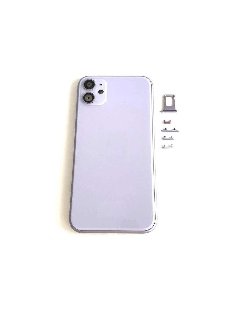 Chasis Central O Carcasa Con Tapa Para Iphone 11 - Morada