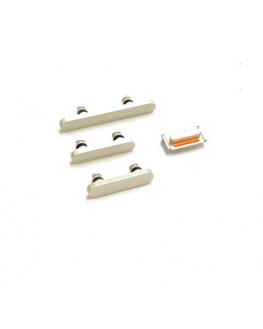 Conjunto de botões para Iphone 13 Iphone 13 Mini - Branco