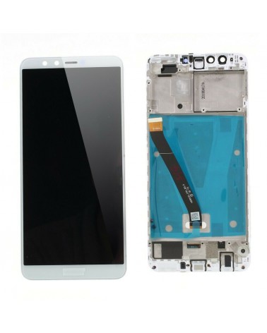 Pantalla completa con marco para Huawei Y9 2018 Blanca