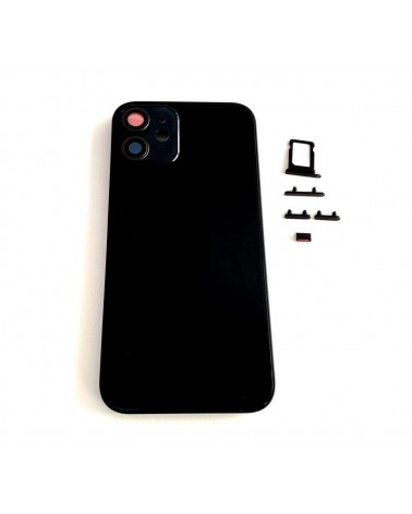 Carcasa Central o Chasis con Tapa Trasera para Iphone 12 Mini - Negro