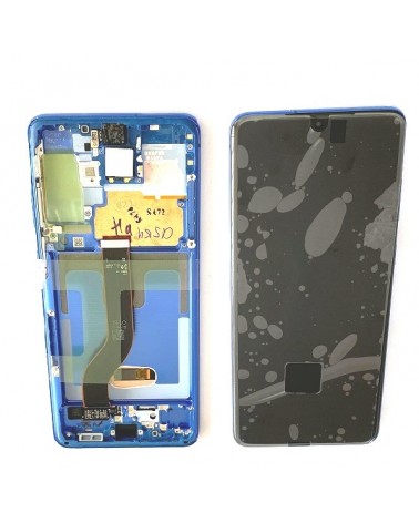 LCD e ecrã tátil com moldura azul Aura para Samsung Galaxy S20 Plus + G986 ( Service Pack )