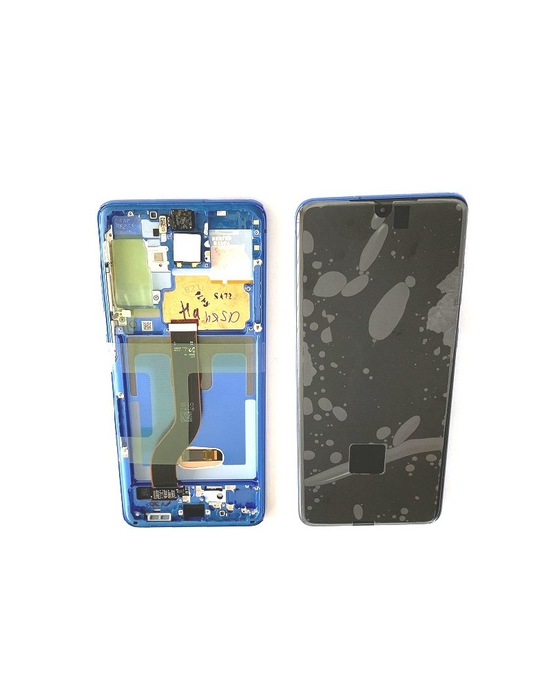 LCD e ecrã tátil com moldura azul Aura para Samsung Galaxy S20 Plus + G986 ( Service Pack )