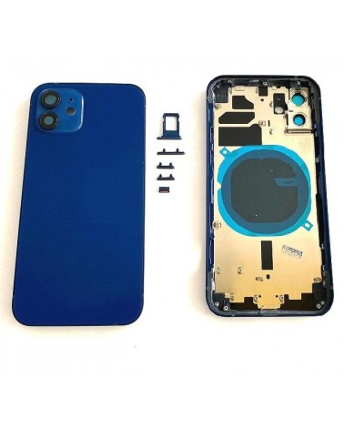 Chasis Central O Carcasa Con Tapa Para Iphone 12 - Azul