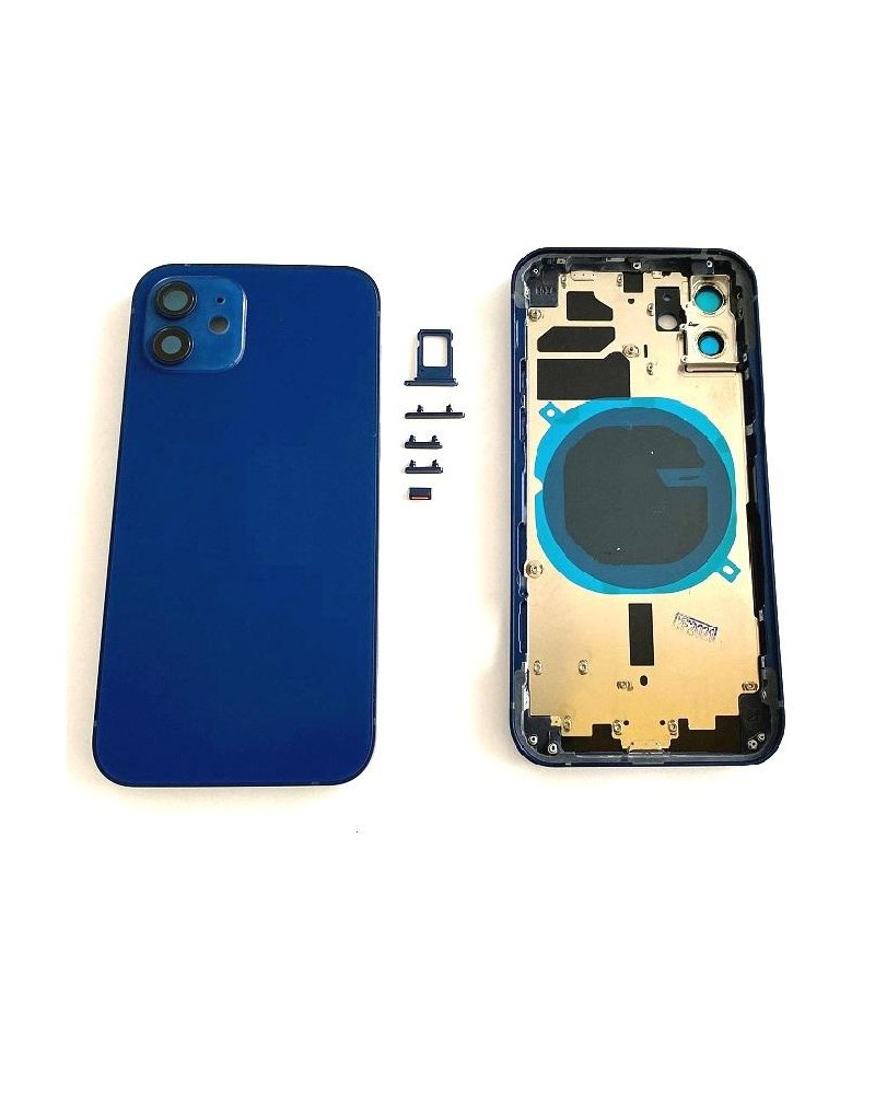 Central Chassis Or Case With Cover For Iphone 12 - Blue