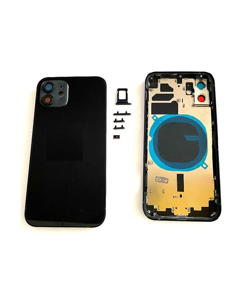 Chasis Central O Carcasa Con Tapa Para Iphone 12 - Negro