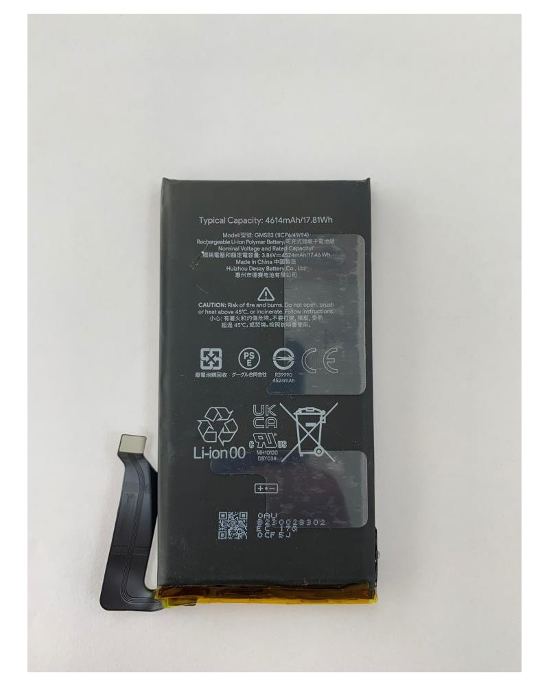 Battery for Google Pixel 6 GMSB3 of 4614 mah