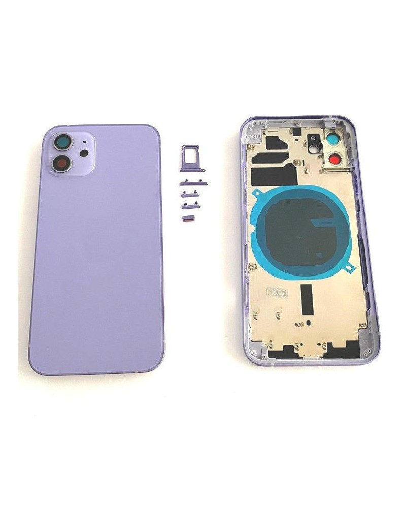 Central Chassis Or Case With Cover For Iphone 12 - Mauve - Lilac