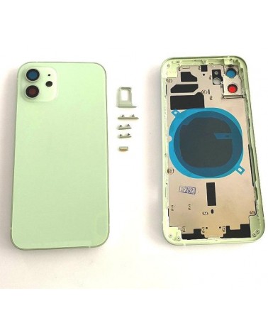 Central Chassis Or Case With Cover For Iphone 12 - Green