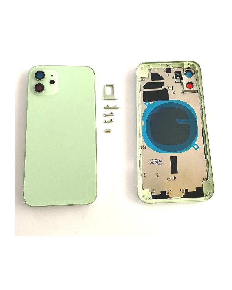 Central Chassis Or Case With Cover For Iphone 12 - Green