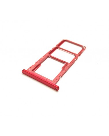 Bandeja o Soporte Dual Sim y SD para Samsung Galaxy A03S SM-A037 - Rojo