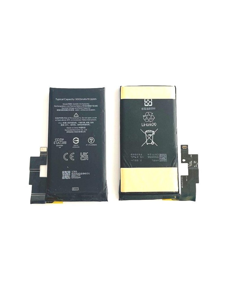 Battery for Google Pixel 6XL G63QN of 5003 mah