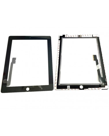 Pantalla Con Touch Digitalizador Tactil Para IPad 3 A1416 A1430 A1403  IPad 4 A1458 A1459 A1460 - Negra   Sin Boton  