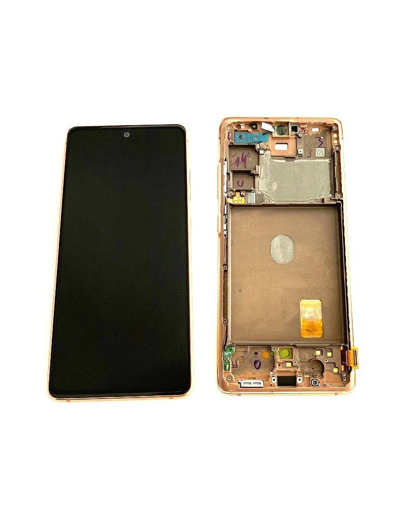 LCD e ecrã tátil com moldura Laranja para Samsung Galaxy S20 FE 4G G780 S20 FE 5G G781 Laranja Service Pack