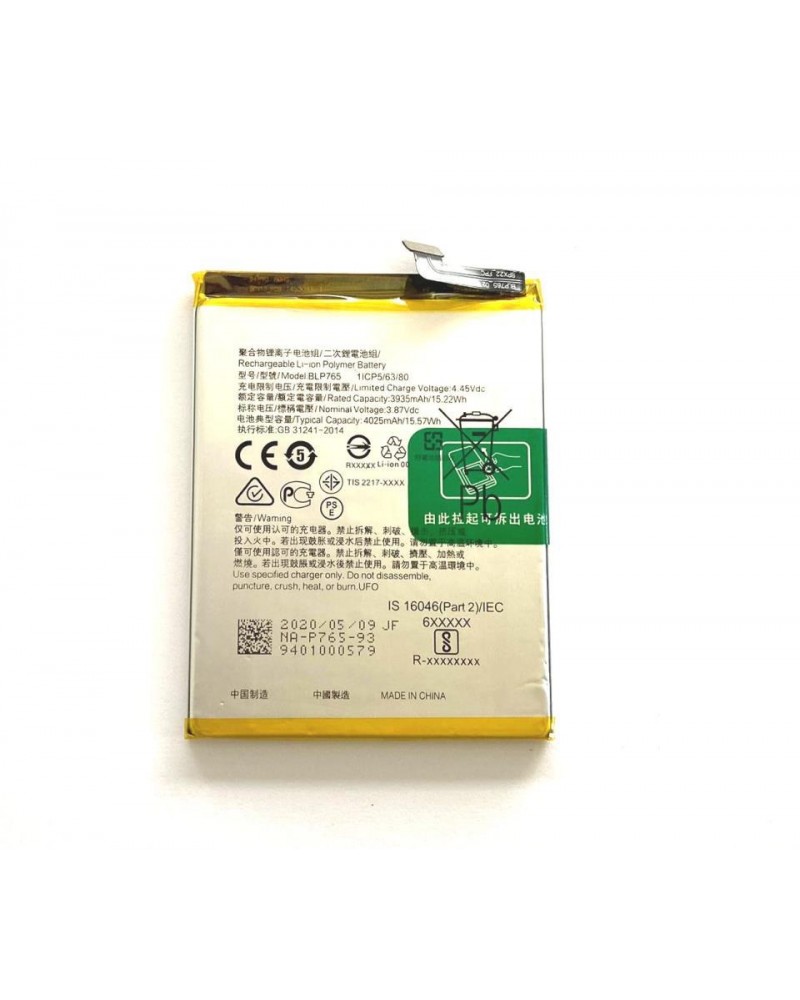 Bateria BLP765 de 4025mAh para Oppo A91 / Oppo Reno3