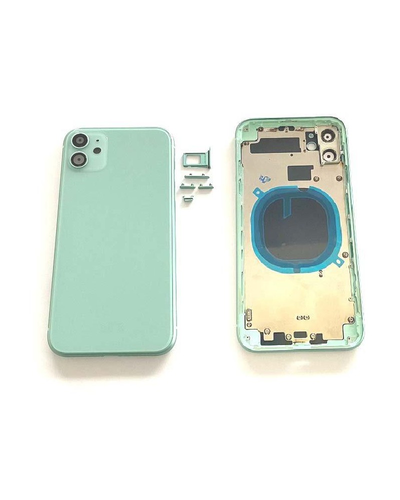 Centre Case Or Chassis With Back Cover For Iphone 11 - Green