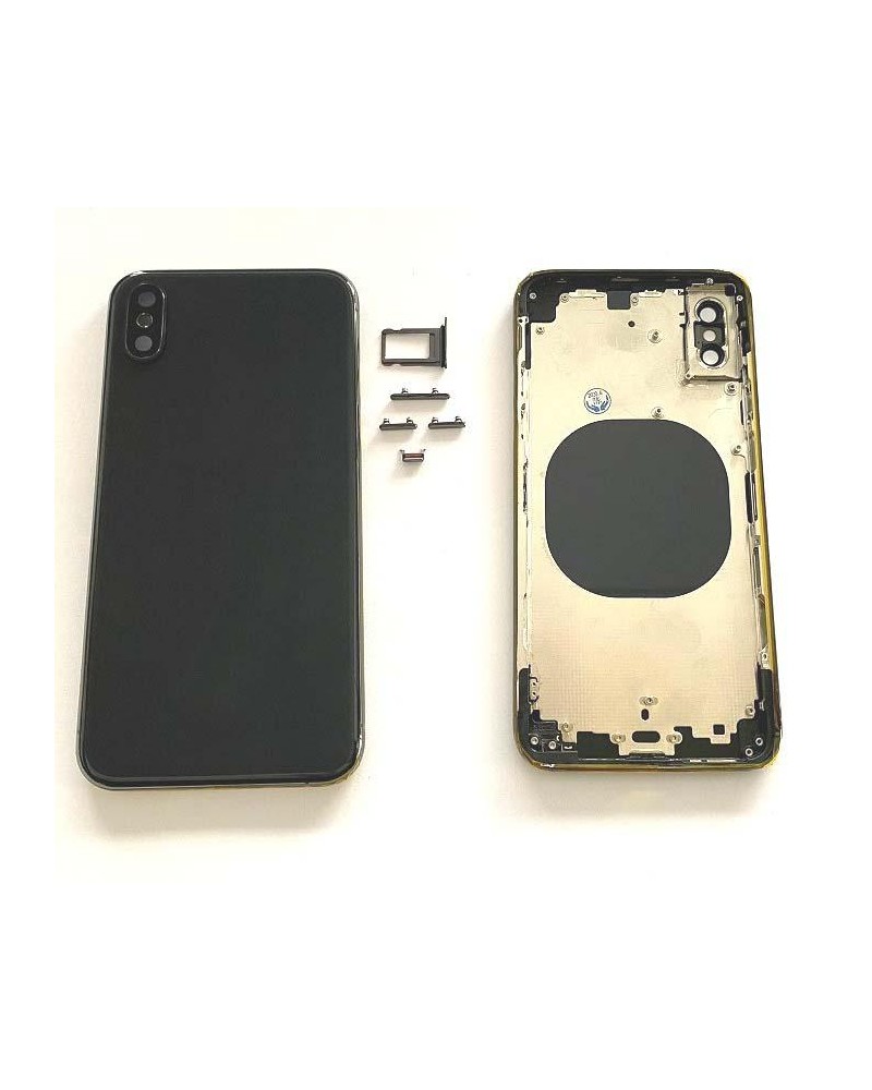 Chasis Central O Carcasa Con Tapa Para Iphone XS - Negro