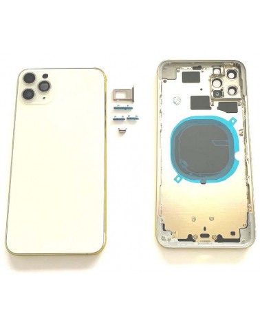 Chasis Central O Carcasa Con Tapa Para Iphone 11 Pro Max - Blanco