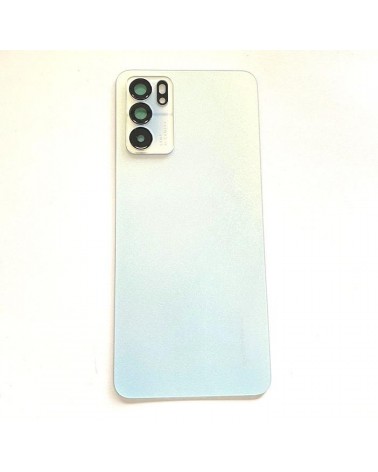 Rear Battery Cover for Oppo Reno 6 5G PEQM00 CPH2251 - With Lens and Adhesive - Blue