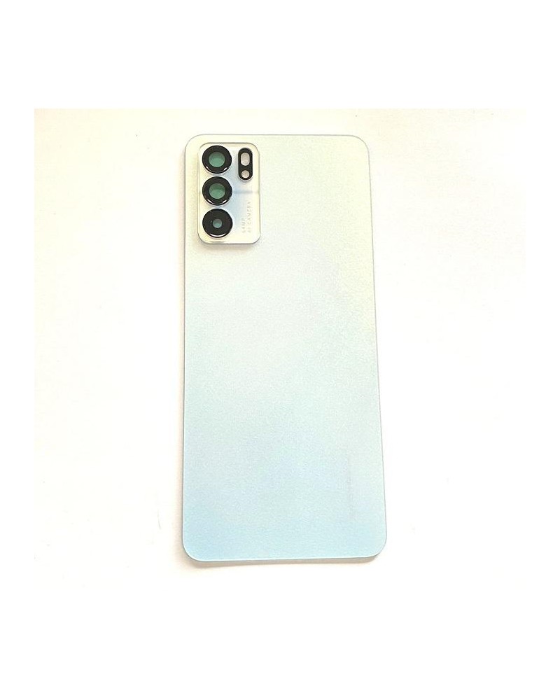 Rear Battery Cover for Oppo Reno 6 5G PEQM00 CPH2251 - With Lens and Adhesive - Blue