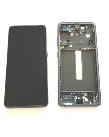 Pantalla LCD y Tactil con Marco Negro para Samsung Galaxy S21 FE S21FE G990B   Service Pack  