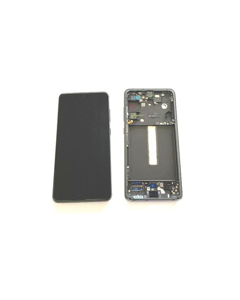 Pantalla LCD y Tactil con Marco Negro para Samsung Galaxy S21 FE S21FE G990B   Service Pack  