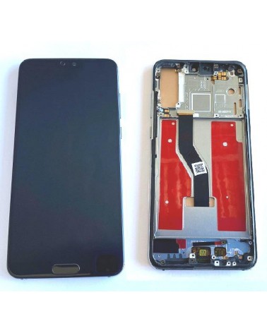 LCD and Touch Screen with Silver Frame for Huawei P20 Pro