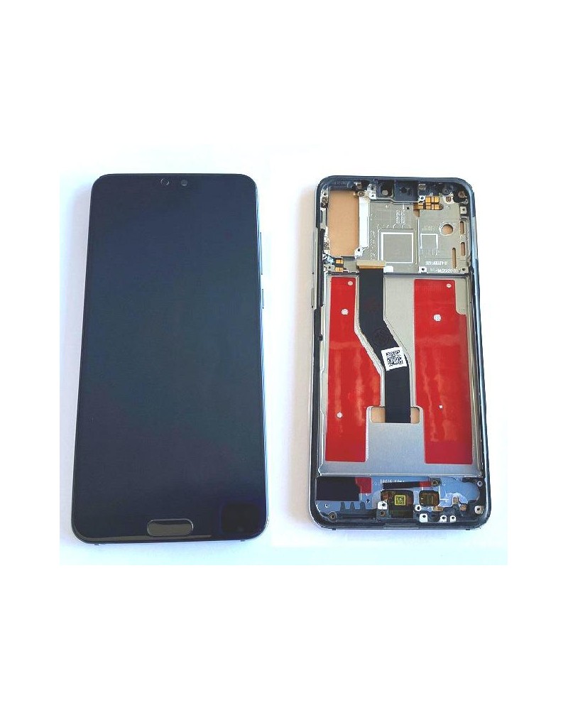 LCD and Touch Screen with Silver Frame for Huawei P20 Pro