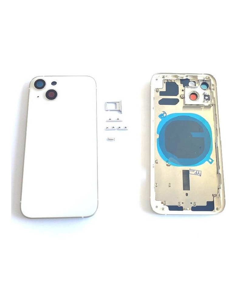 Centre Case Or Chassis With Back Cover For Iphone 13 - White