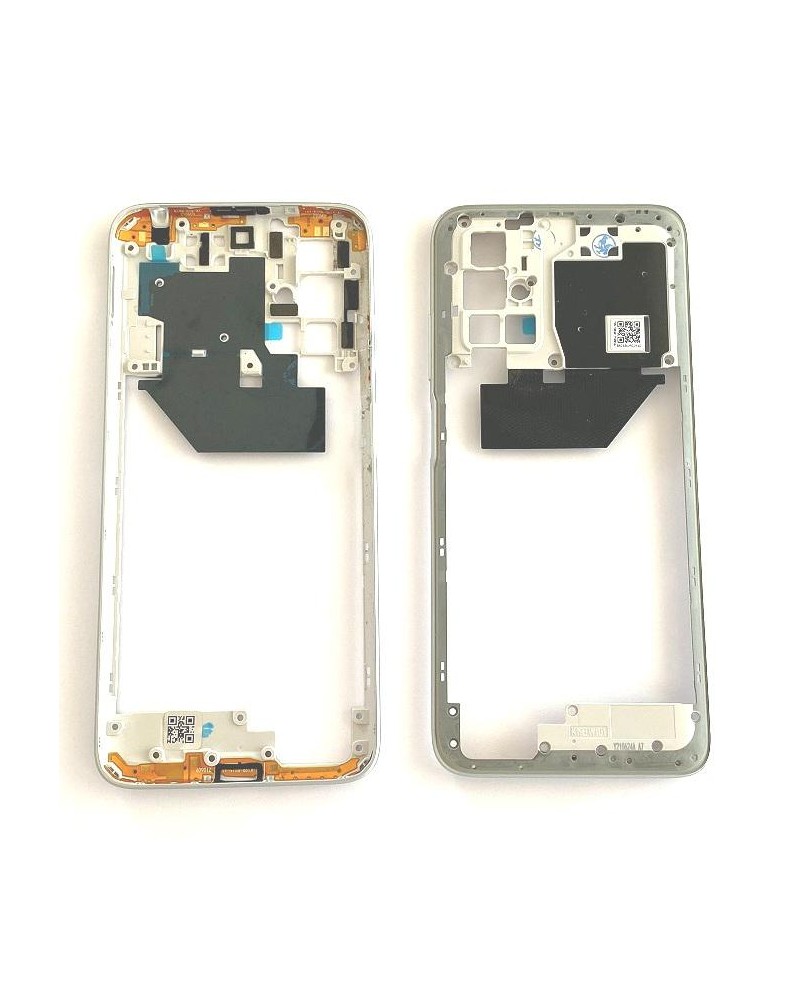 Marco o Carcasa Central para Xiaomi Redmi 10 - Blanco / Plata 21061119AG
