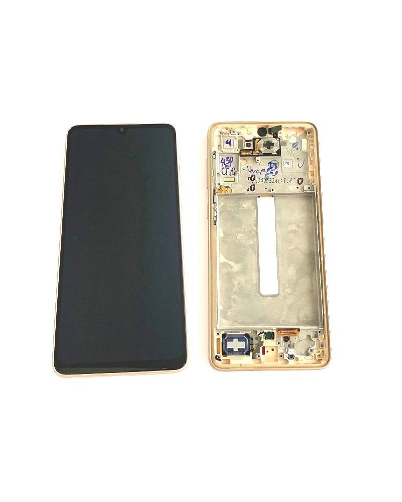 LCD and Touch Screen with Peach Gold Frame for Samsung Galaxy A33 5G A336B Service Pack