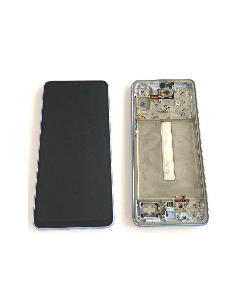 Pantalla LCD y Tactil con Marco Azul para Samsung Galaxy A33 5G A336B   Service Pack  