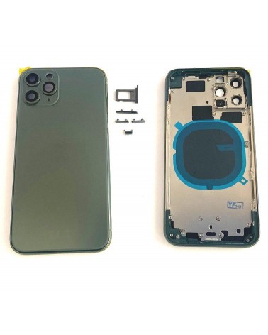 Carcasa Central o Chasis con Tapa Trasera para Iphone 11 Pro - Verde Noche