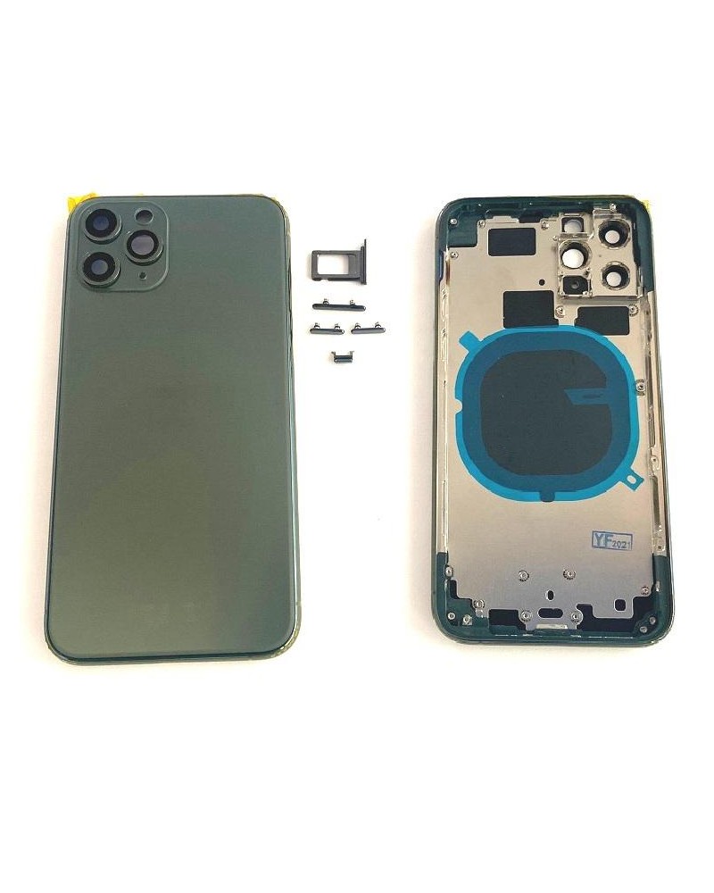 Carcasa Central o Chasis con Tapa Trasera para Iphone 11 Pro - Verde Noche