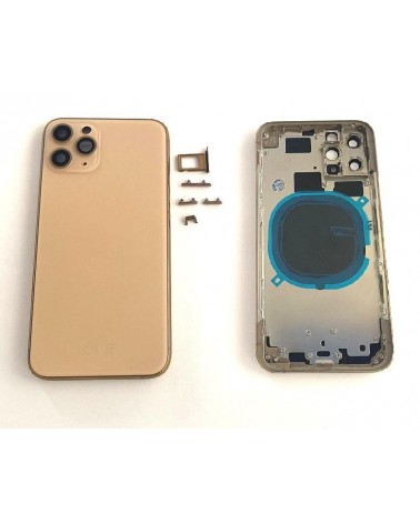 Capa ou chassis central para IPhone 11 Pro com tampa traseira - Ouro