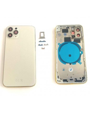 Carcasa Central o Chasis con Tapa Trasera para IPhone 11 Pro - Blanco