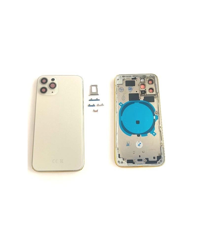 Carcasa Central o Chasis con Tapa Trasera para IPhone 11 Pro - Blanco