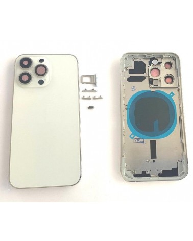 Capa ou chassis central para IPhone 13 Pro com tampa traseira - Branco